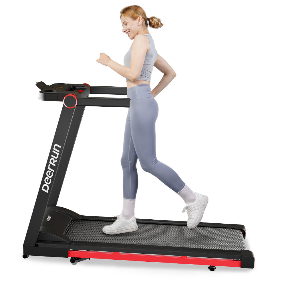 DeerRun A1 Pro Folding smart treadmill with 6% incline Red