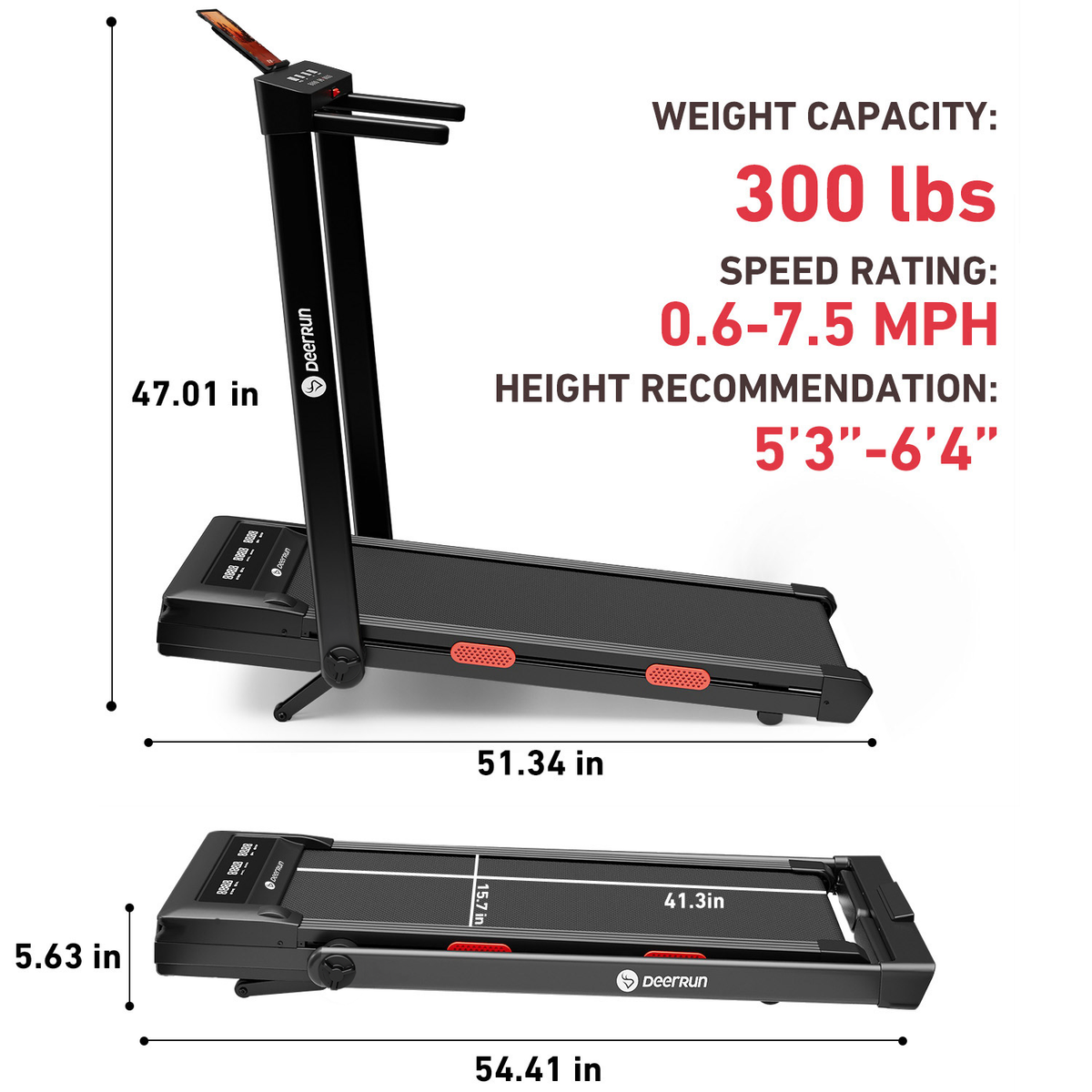 DeerRun Z10 Pro Muse Type 2 in 1 Foldable Treadmill with Remote Control, 12% Auto Incline