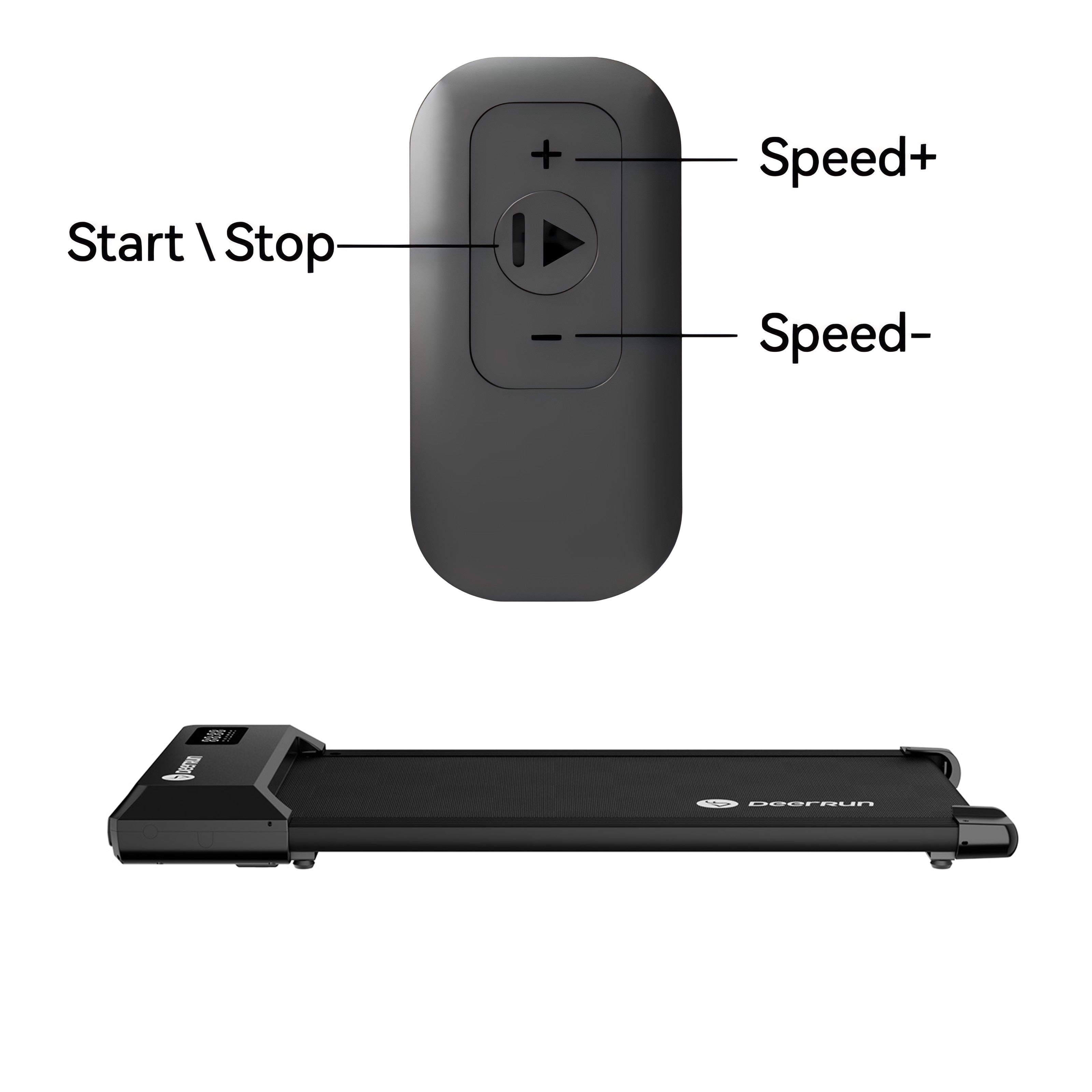 DeerRun Q1 Urban Mini Under-Desk Treadmill with Remote Control