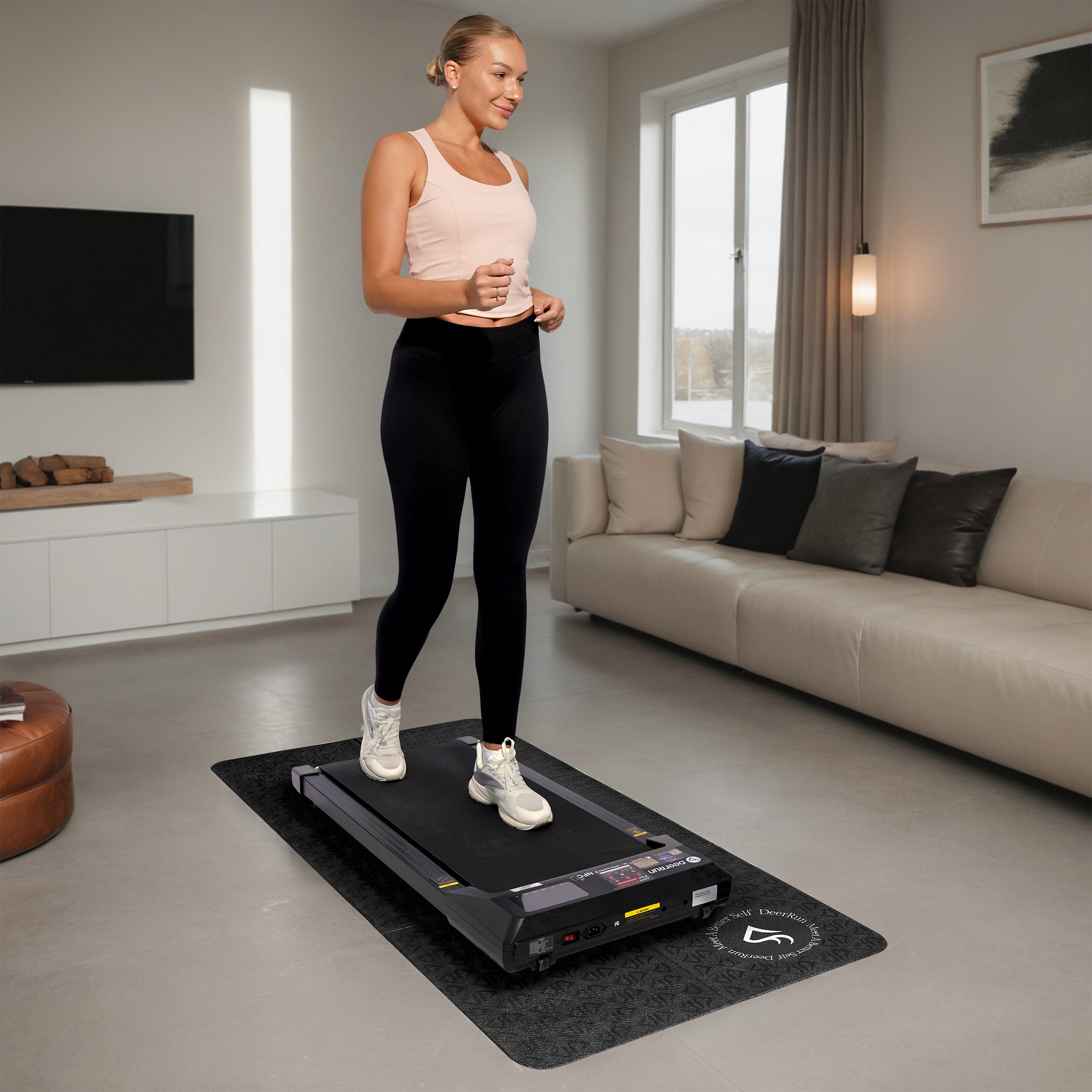 DeerRun® Glory Mat in 6MM Signature PVC, Higher Density Foldable Treadmill Mat