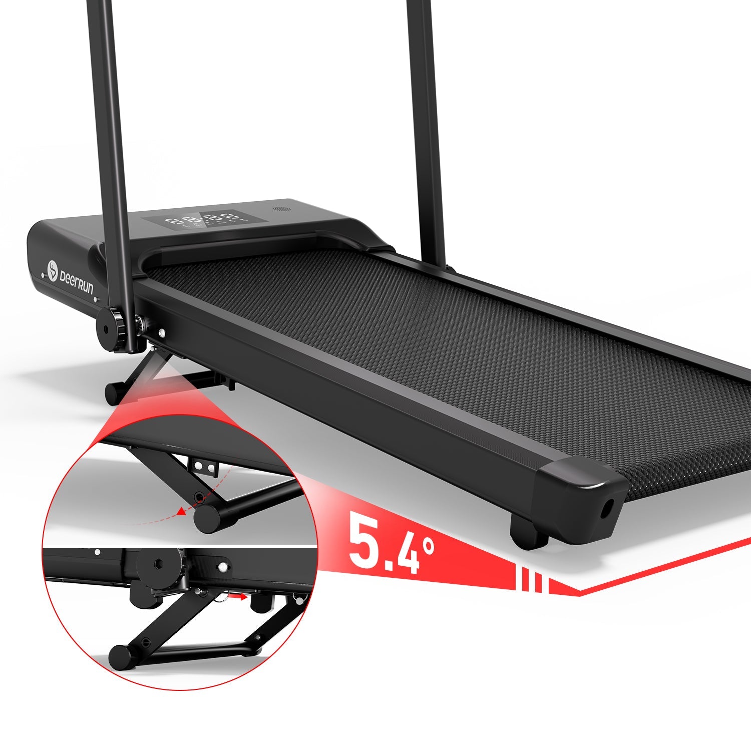 DeerRun A5 Mini 5.4% Incline Smart 2 in 1 Folding Treadmill with Handrail