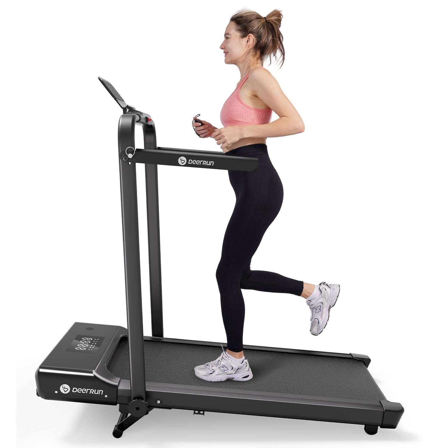 DeerRun A5 Mini 5.4% Incline Smart 2 in 1 Folding Treadmill with Handrail