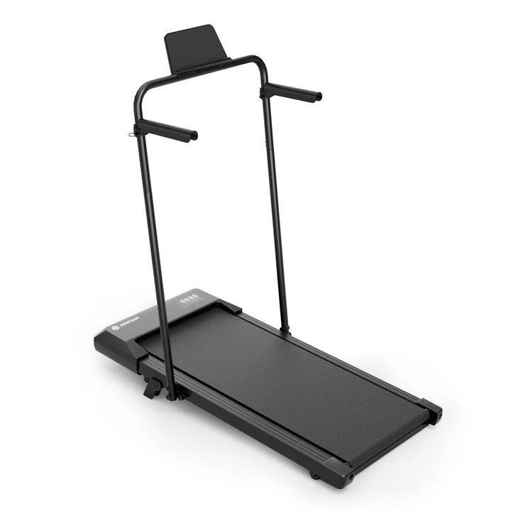DeerRun A6 Plus Quiet 2-in-1 Foldable Treadmill for Home Walk, Run & Save Space -With 5% Incline, Handlebar & Full Display Screen