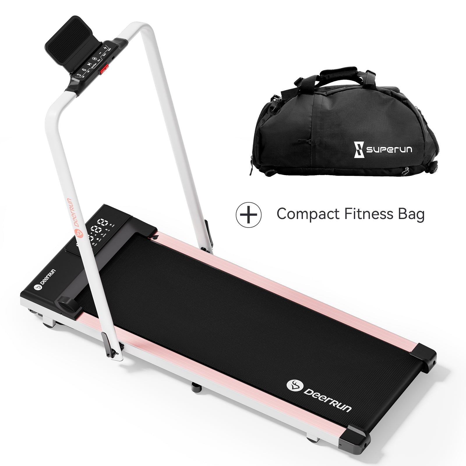 DeerRun A5 Pro Smart 2 in 1 Folding Treadmill Pink