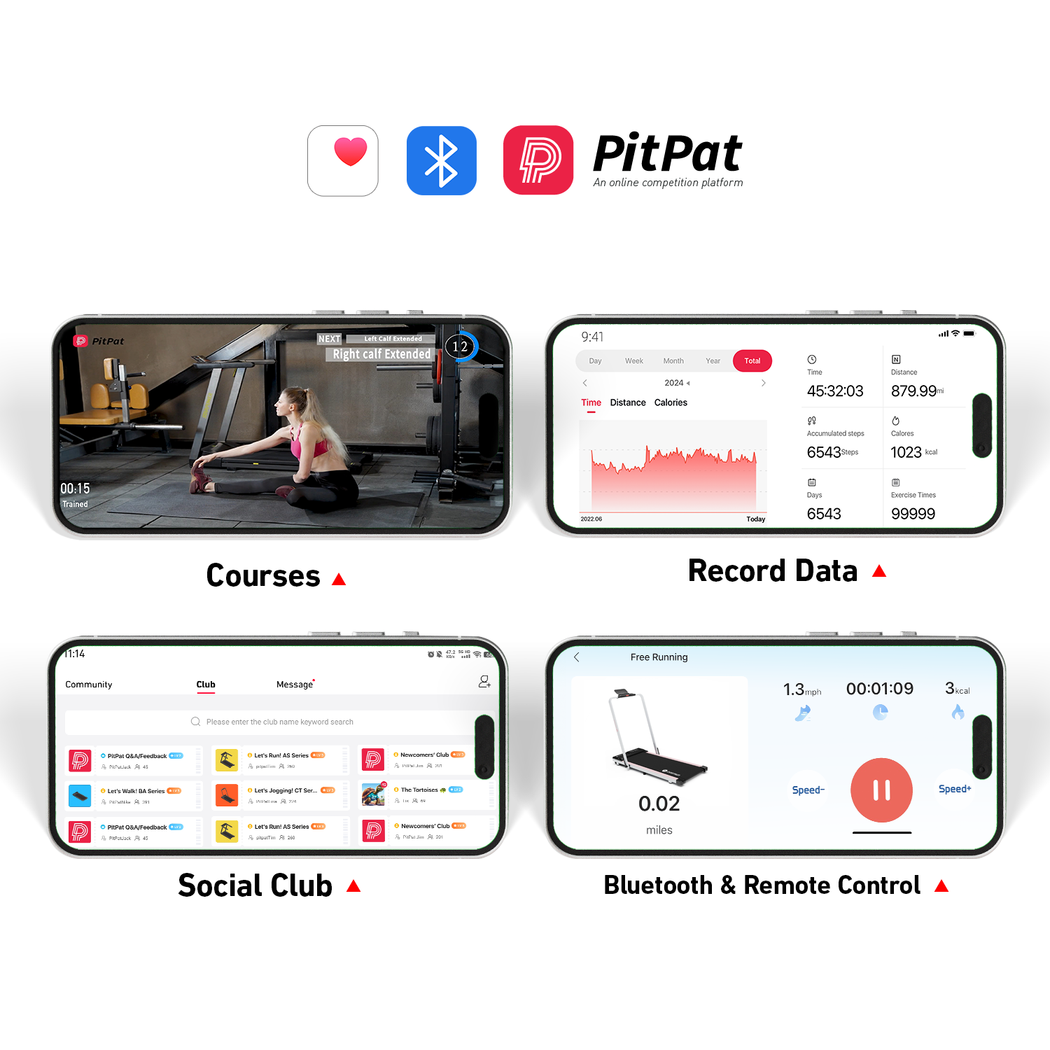 DeerRun A5 Pro Smart 2 in 1 Folding Treadmill Pink