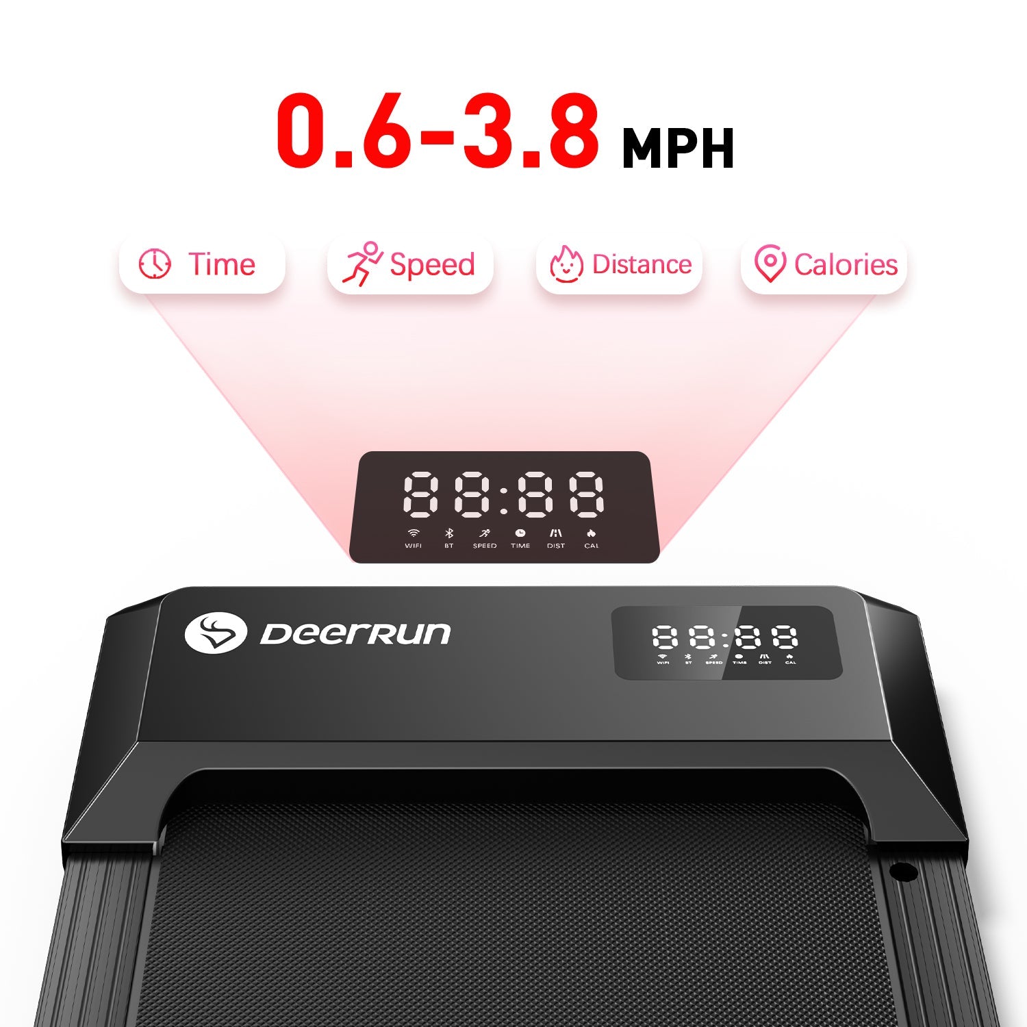 DeerRun Q1 Urban Mini Under-Desk Treadmill with Remote Control