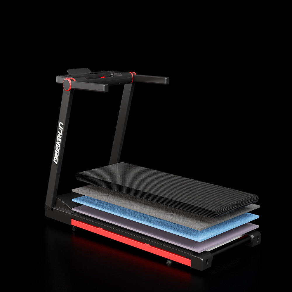 DeerRun A1 Pro Folding smart treadmill with 6% incline Red