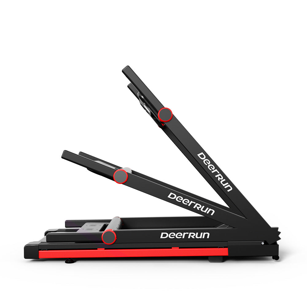 DeerRun A1 Pro Folding smart treadmill with 6% incline Red