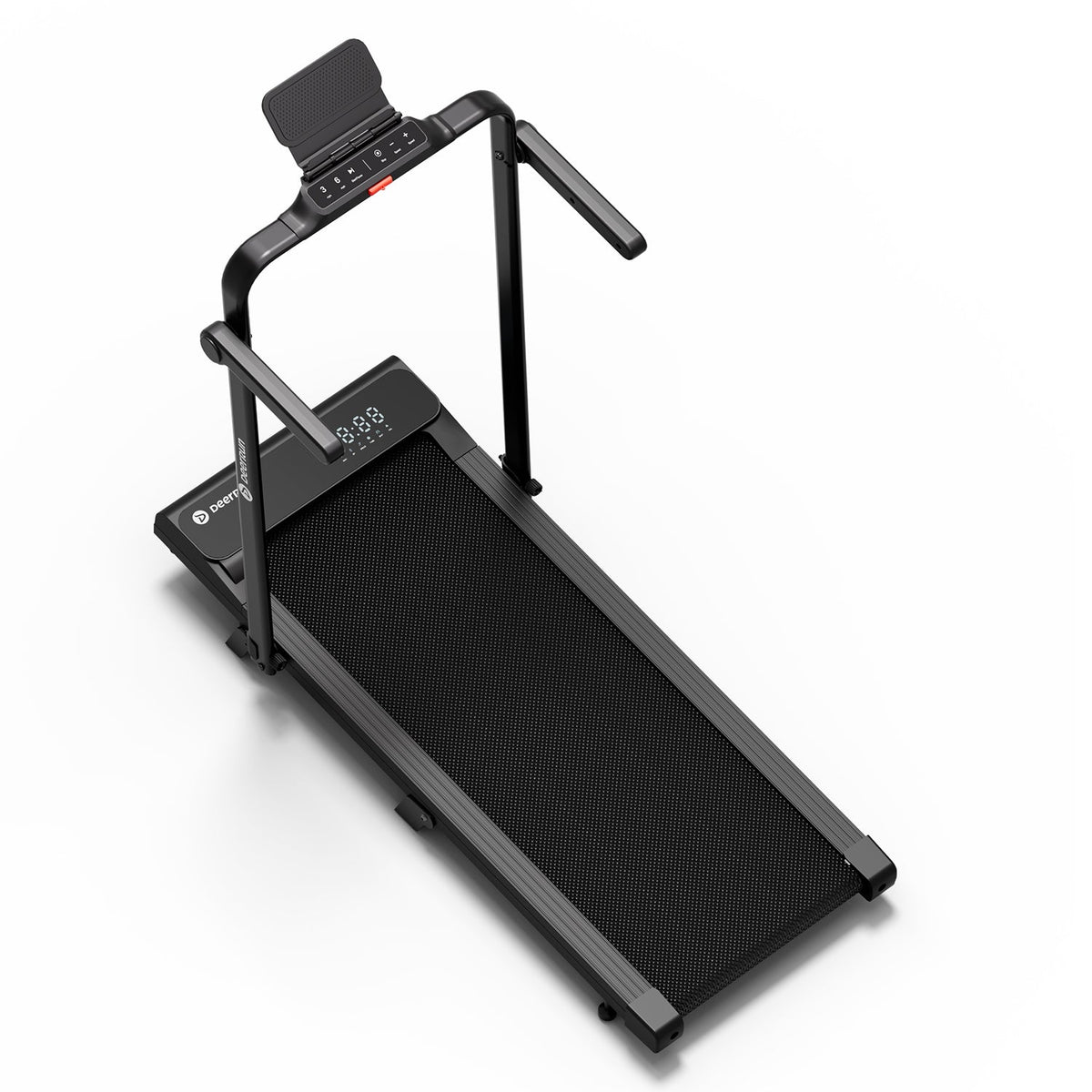 DeerRun A6 Plus Quiet 2-in-1 Foldable Treadmill for Home Walk, Run & Save Space -With 5% Incline, Handlebar & Full Display Screen