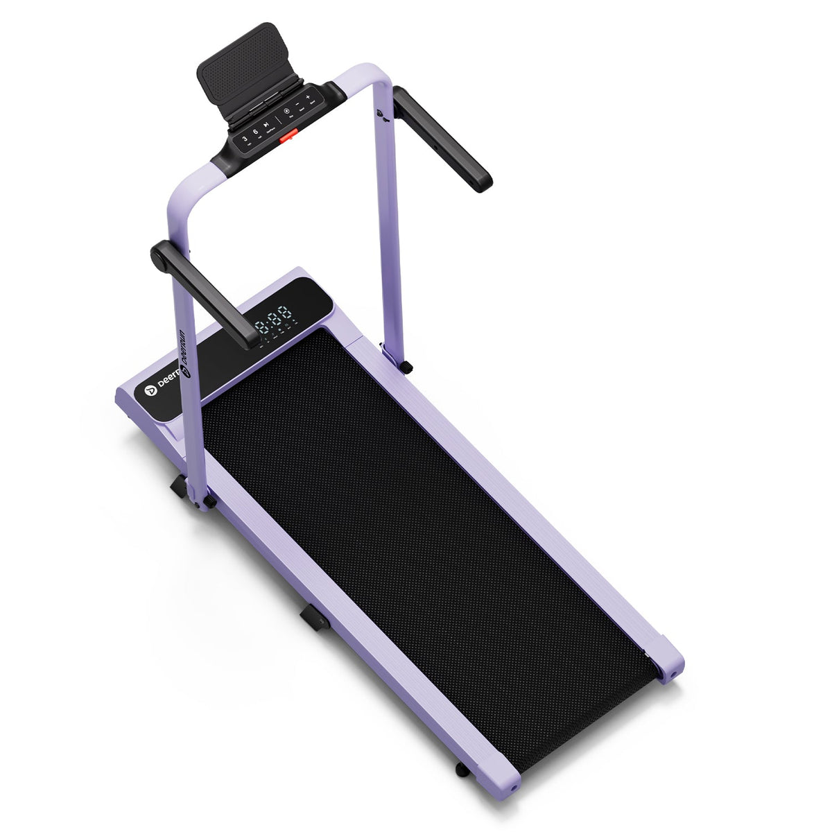 2026 New A6 Plus Handle 5% Incline 2 in 1 Foldable Treadmill with Whole Screen Upgraded Chip & NFC Support | 300 lbs, 7.5 mph, Purple