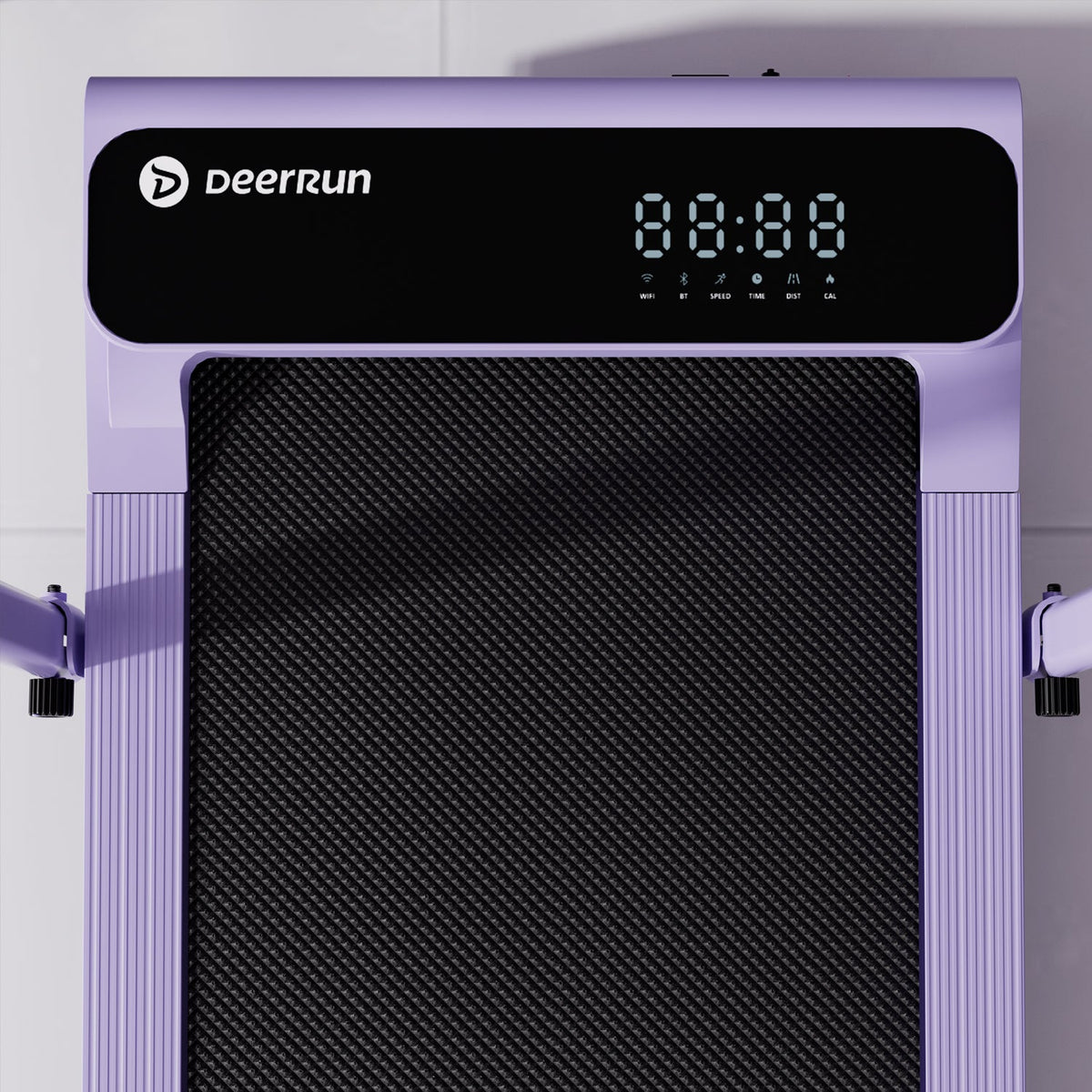 2026 New A6 Plus Handle 5% Incline 2 in 1 Foldable Treadmill with Whole Screen Upgraded Chip & NFC Support | 300 lbs, 7.5 mph, Purple