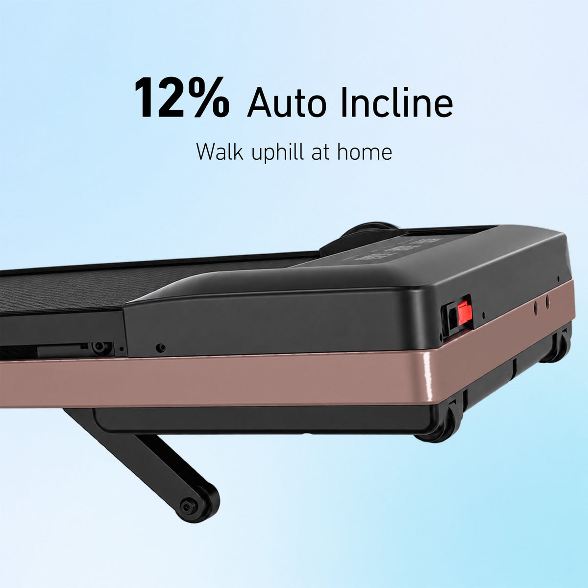 DeerRun Z10 12% Auto Incline Smart Walking Pad Treadmill with remote control-Black