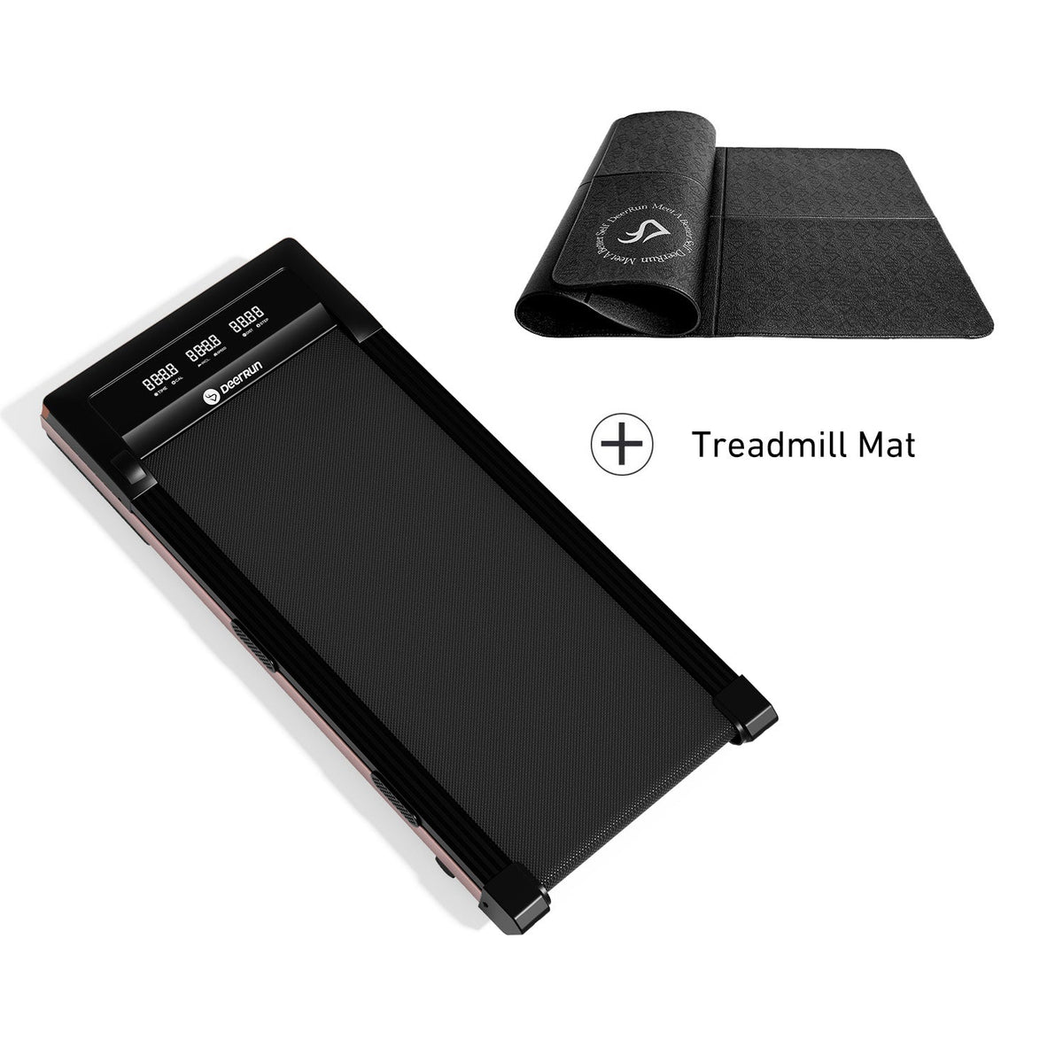 DeerRun Z10 12% Auto Incline Smart Walking Pad Treadmill with remote control-Black
