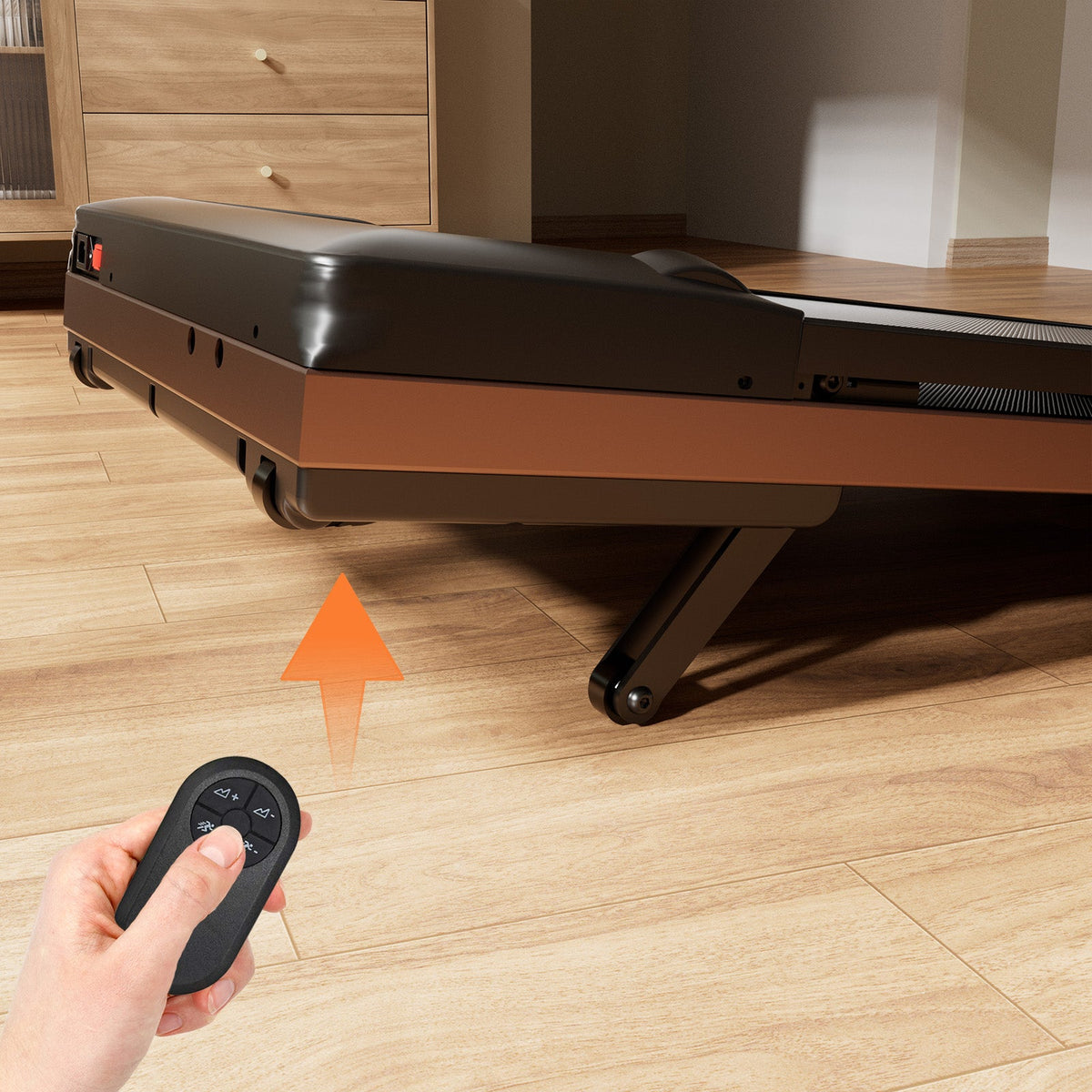 DeerRun Z10 12% Auto Incline Smart Walking Pad Treadmill with remote control-Black