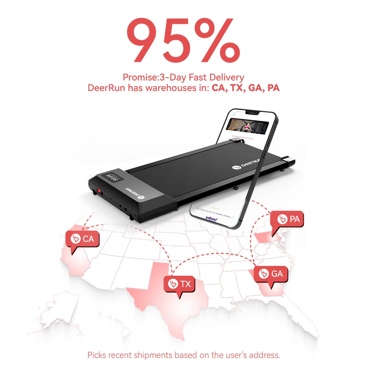 DeerRun Q1 Urban Mini Under-Desk Treadmill with Remote Control