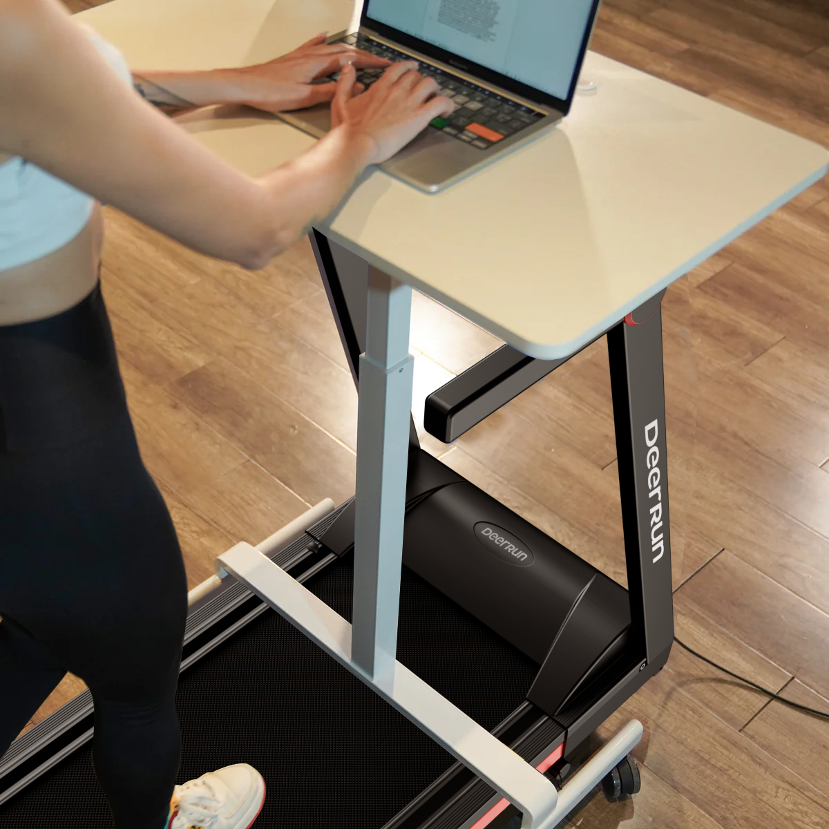 DeerRun A1 Pro Folding smart treadmill with 6% incline Red