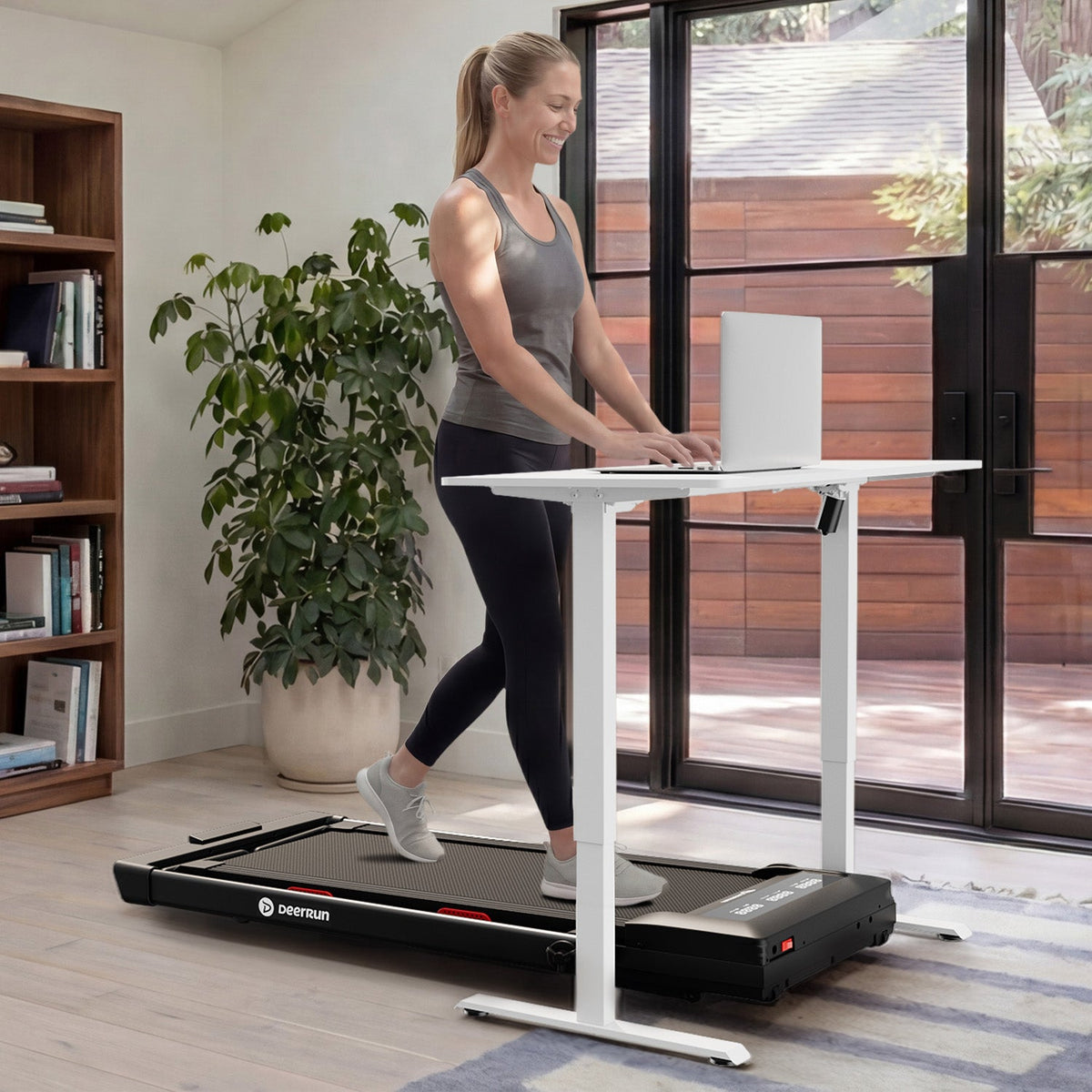 DeerRun Z10 Pro Muse Type 2 in 1 Foldable Treadmill with Remote Control, 12% Auto Incline