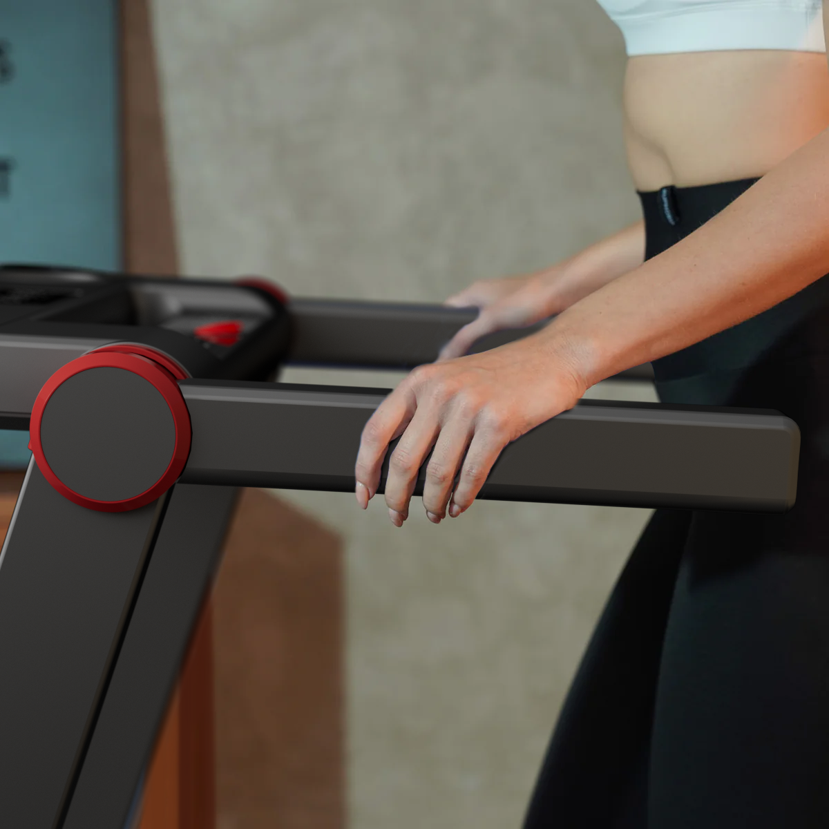 DeerRun A1 Pro Folding smart treadmill with 6% incline Red