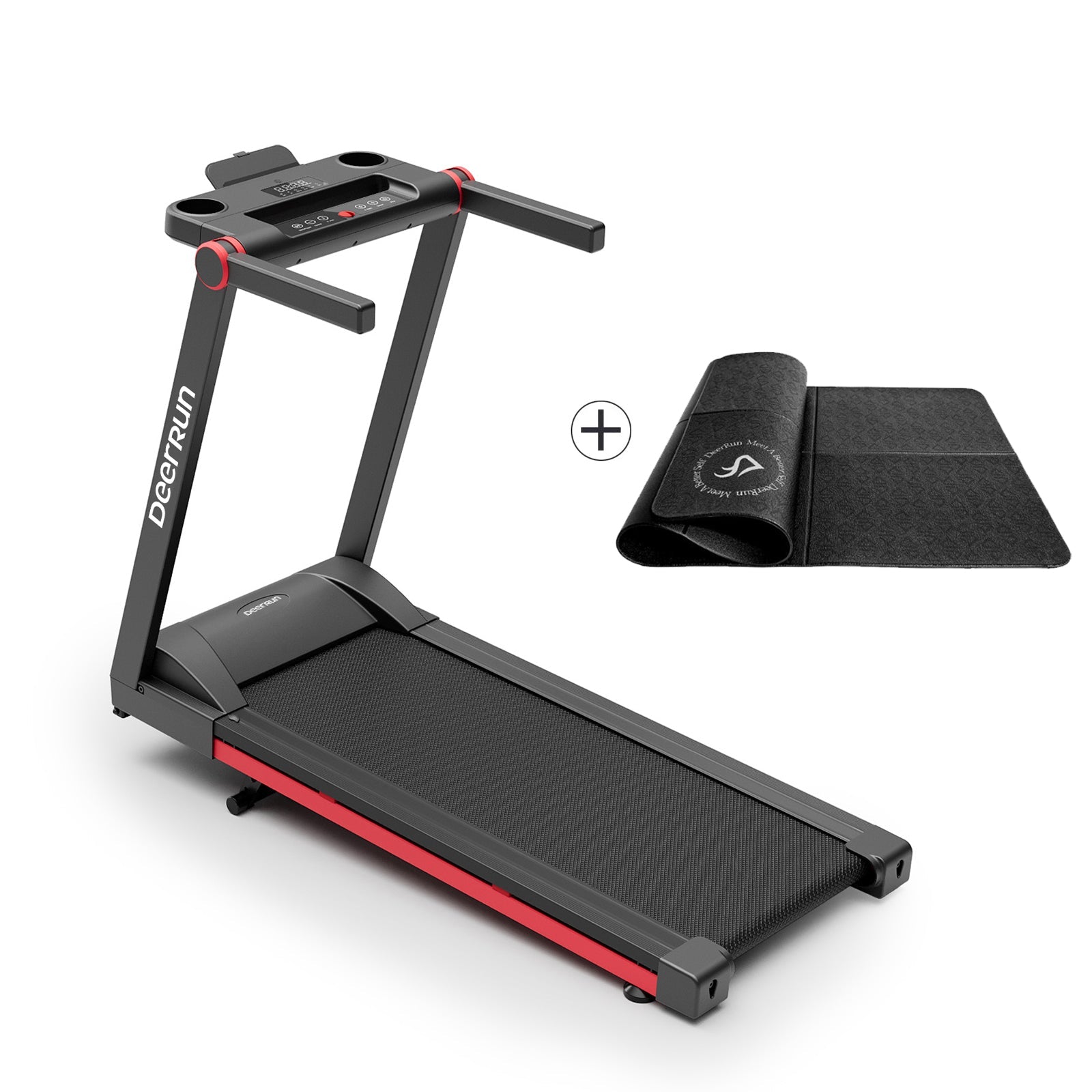DeerRun A1 Pro Folding smart treadmill with 6% incline Red