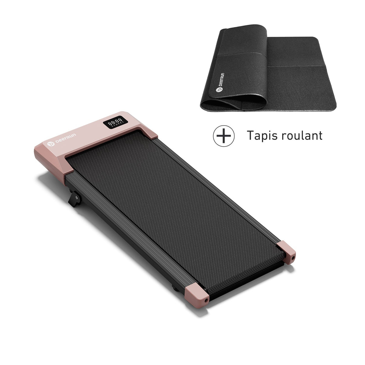 DeerRun Q2 Urban 7% Incline Under-desk Walking Pad with Smart Control | Rose Gold